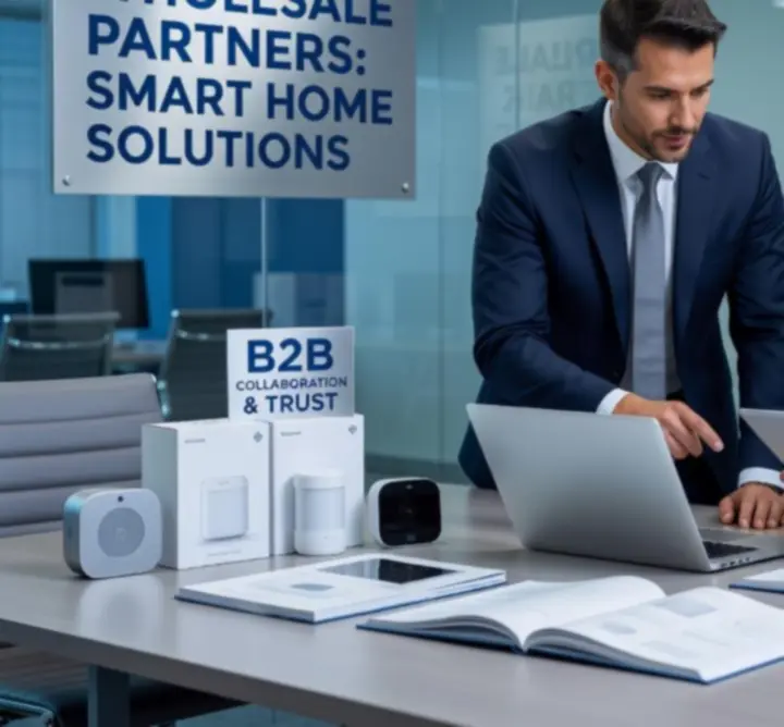 Modern irodai munkafelület nagykereskedelmi partnerkapcsolatok kezeléséhez